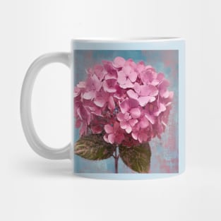 Simple Pink Folk Art Hydrangea Flower Mug